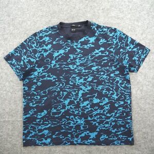 Hugo Boss Shirt Mens 4XL Blue Camo Crew Neck Short Sleeve Casual